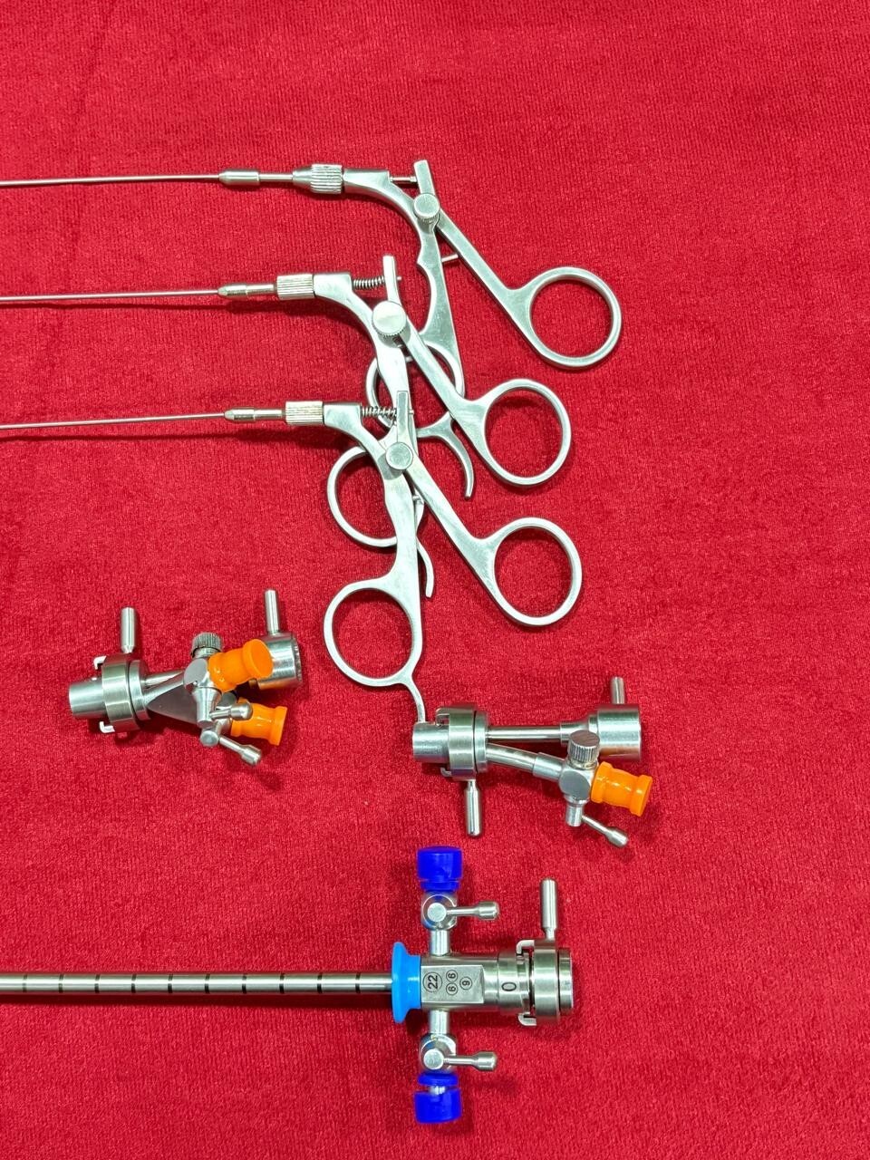 1Set-Laparoscopic Cystoscope Sheath Full Surgery Set 22FR & Graspers 5FR SS