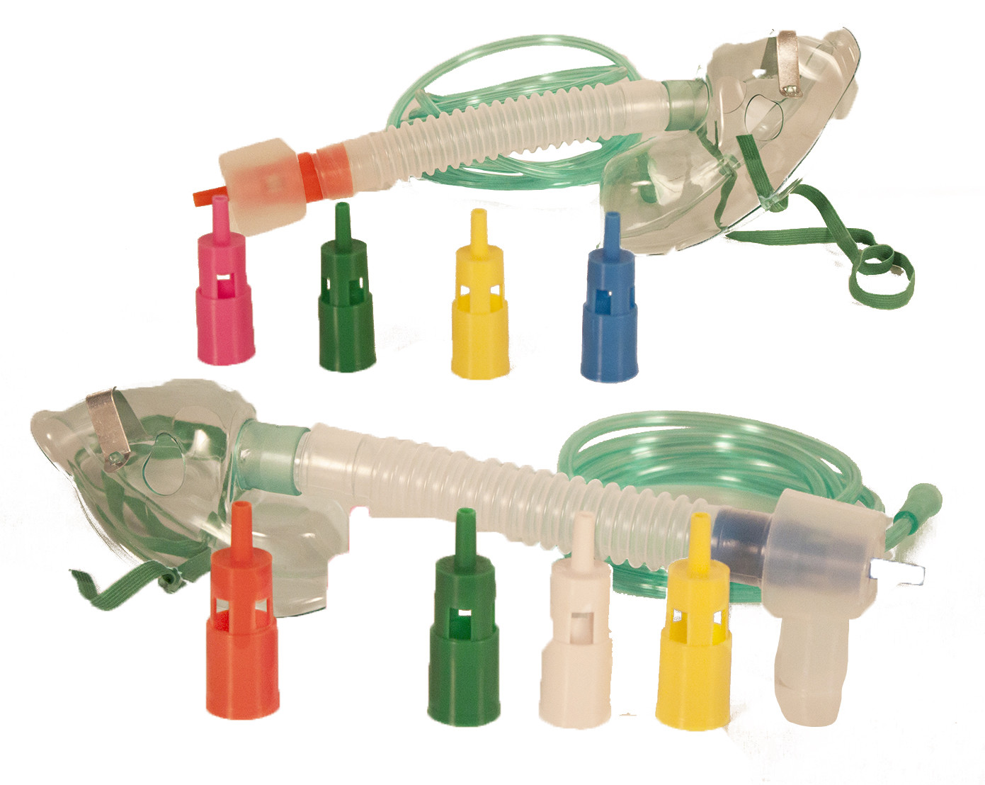 Oxygen Therapy Pediatric, Venturi Mask, with 6 Dilutors, 7′ Tubing #33071 &