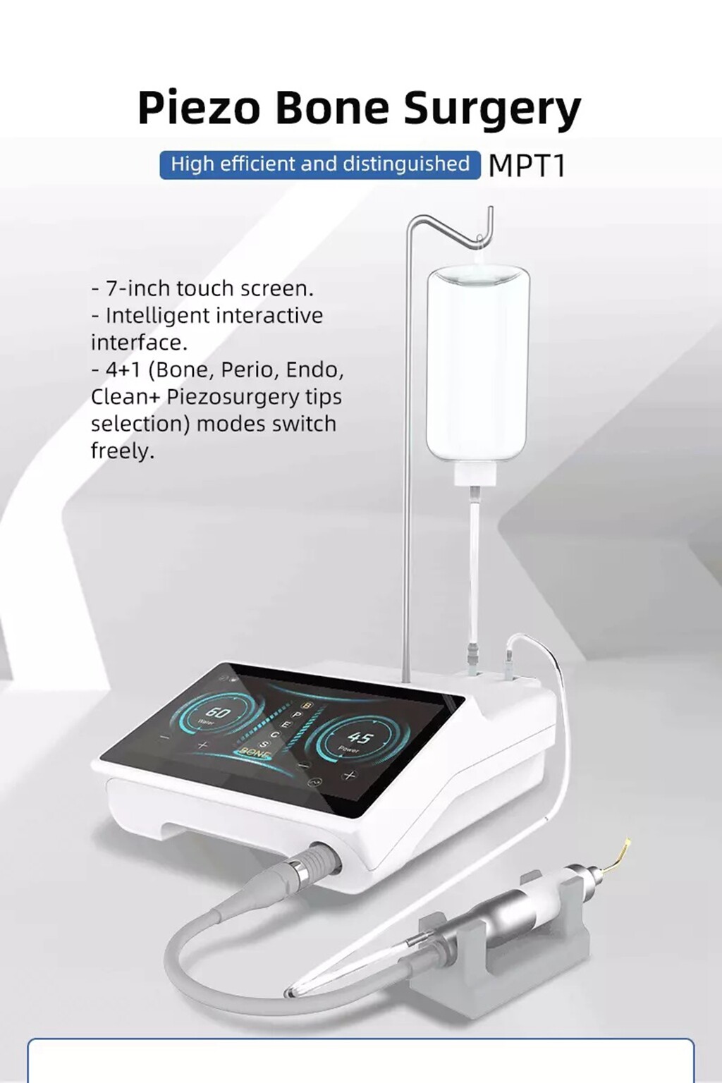 Dental Surgery Piezo Bone Surgery Ultrasonic Bone Cutter & Led Handpiece