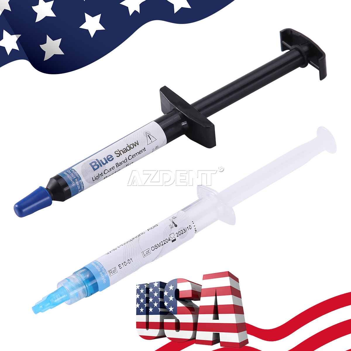 Dental Orthodontic Cure Light Composite Resin Adhesive Blue Glue Kit