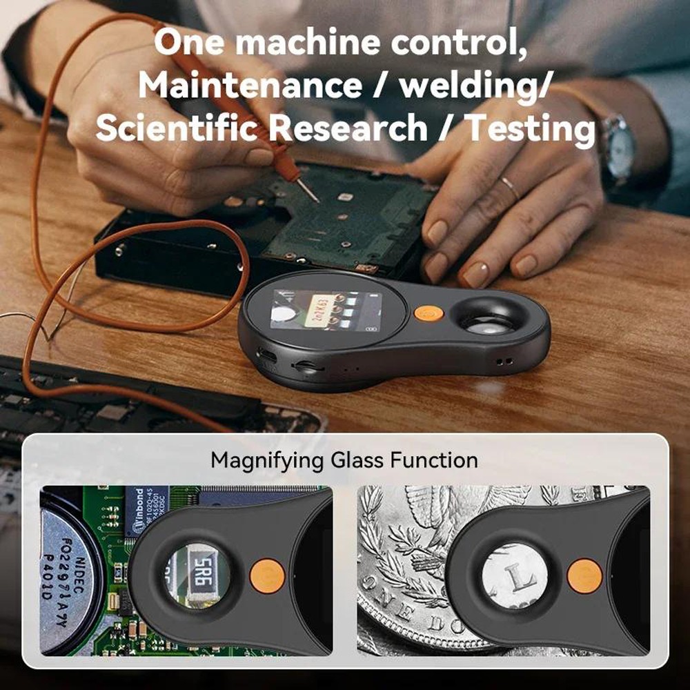 500X Digital Microscope 2 inch Video Coin 1080P Microscope With Magnifying Glass