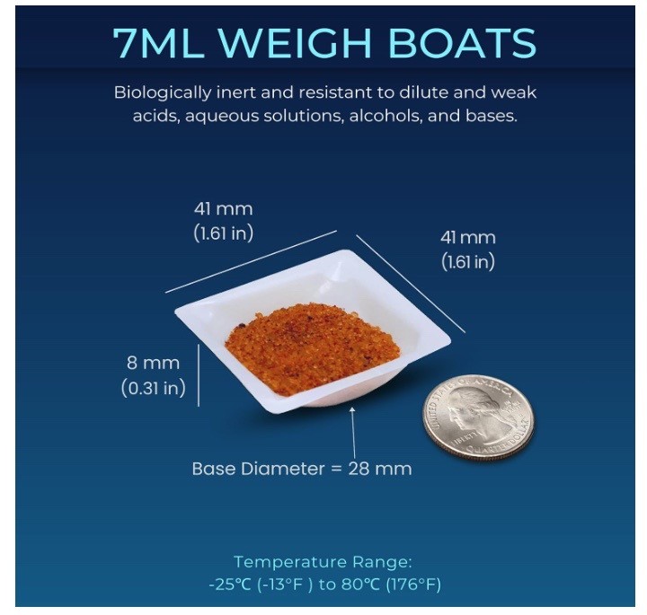 (500) PURE PONTA 7mL Disposable Small PS Weigh Dish Boat 125/Pk X003VPJSDR