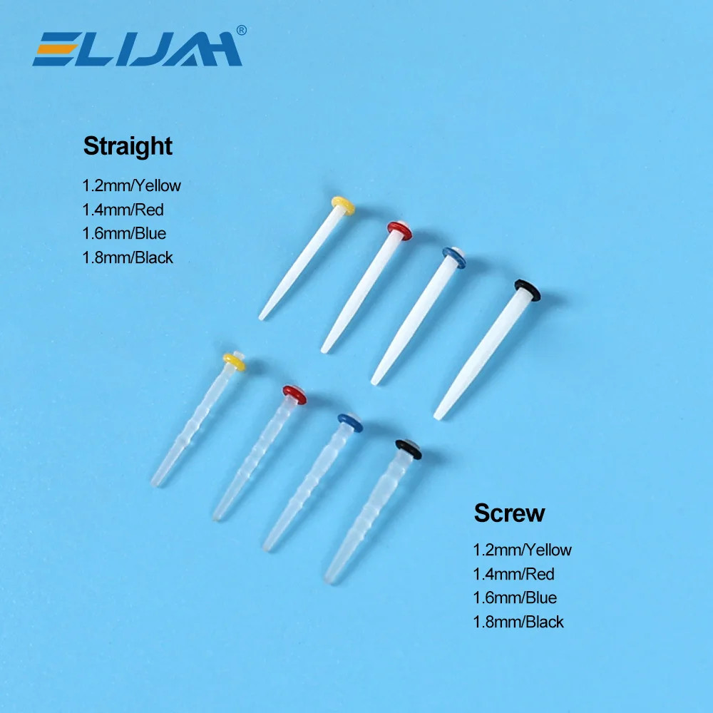 Dental Fiber Post Kit Screw/Straight Post Quartz Glass Thread Pile 200Pcs/Box US