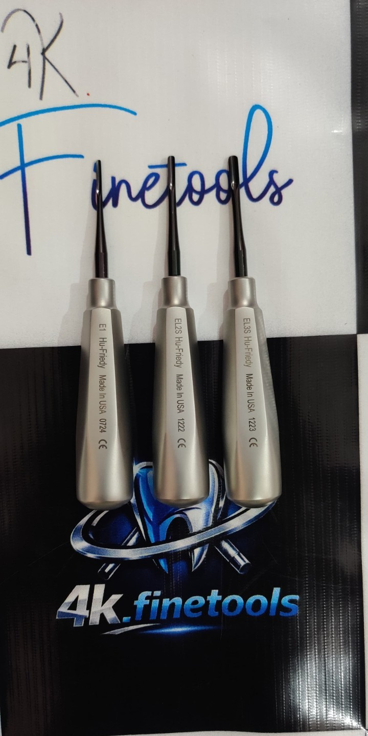 Hu-Friedy Dental 1MM 2MM 3MM Straight Luxating Elevators Lot of 3 pieces