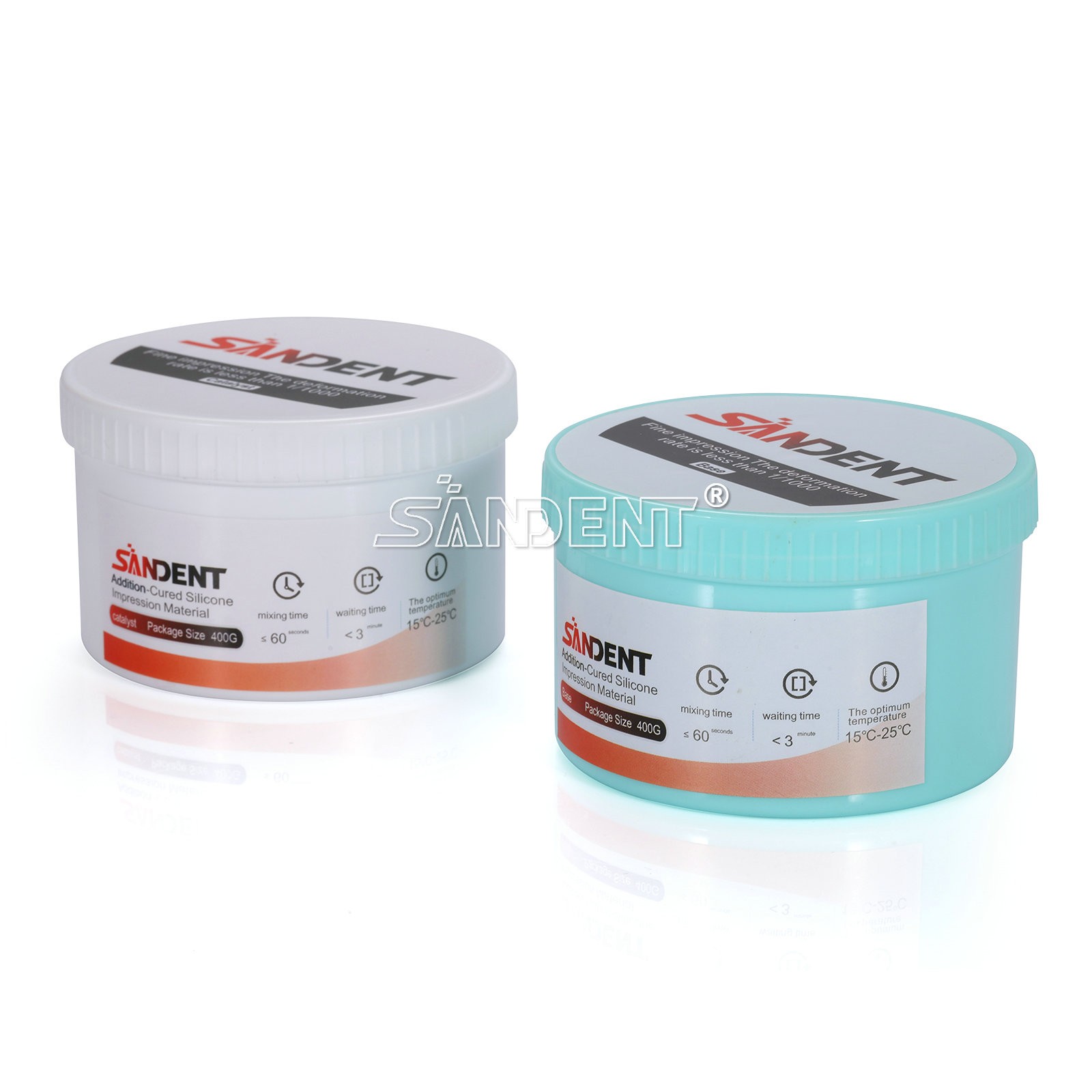Dental Putty Normal/Fast Set PVS VPS Impression Material Base 2 x 400g dp