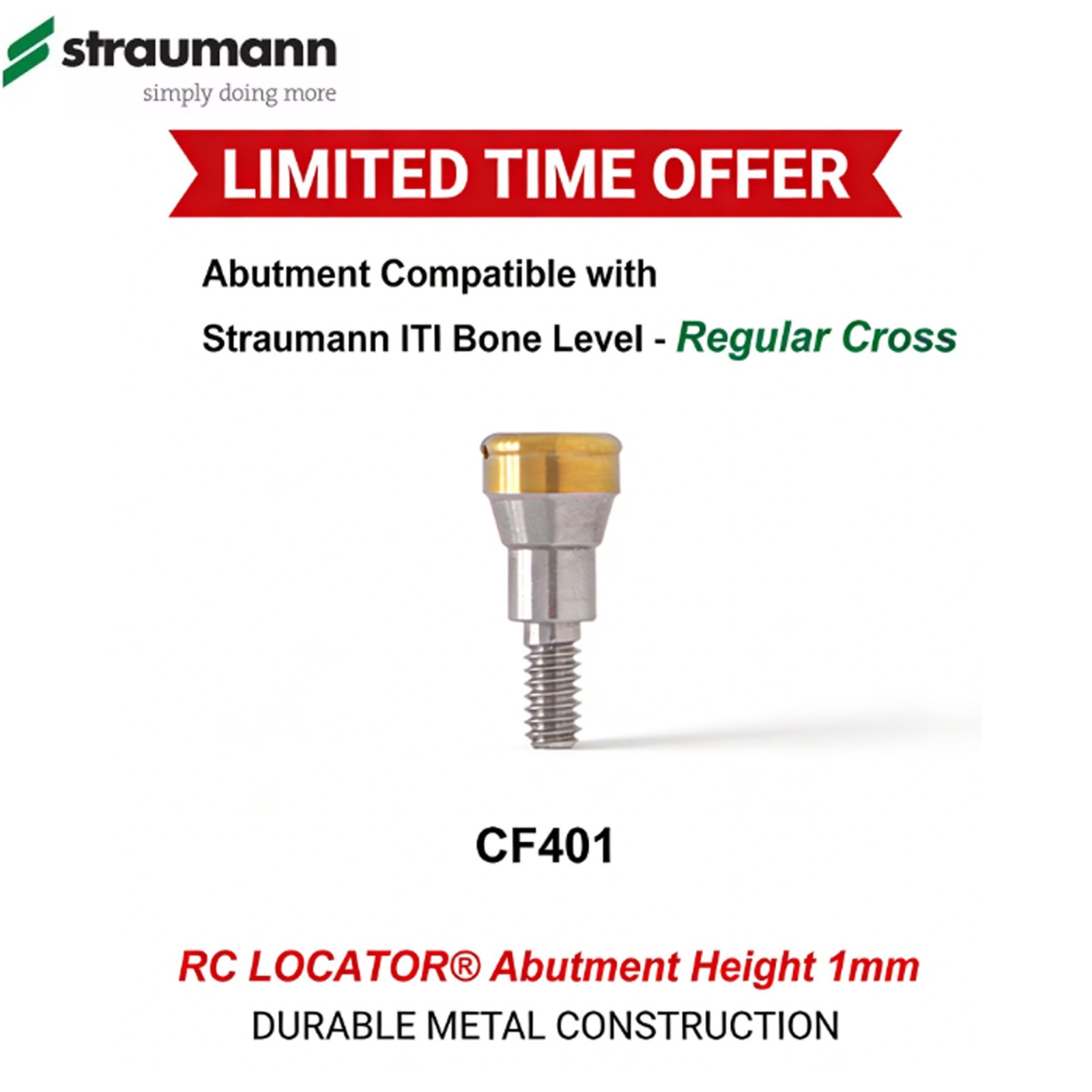 Locator Abutment Fit Straumann Bone Level Compatible Zest Locator Legacy Anchor