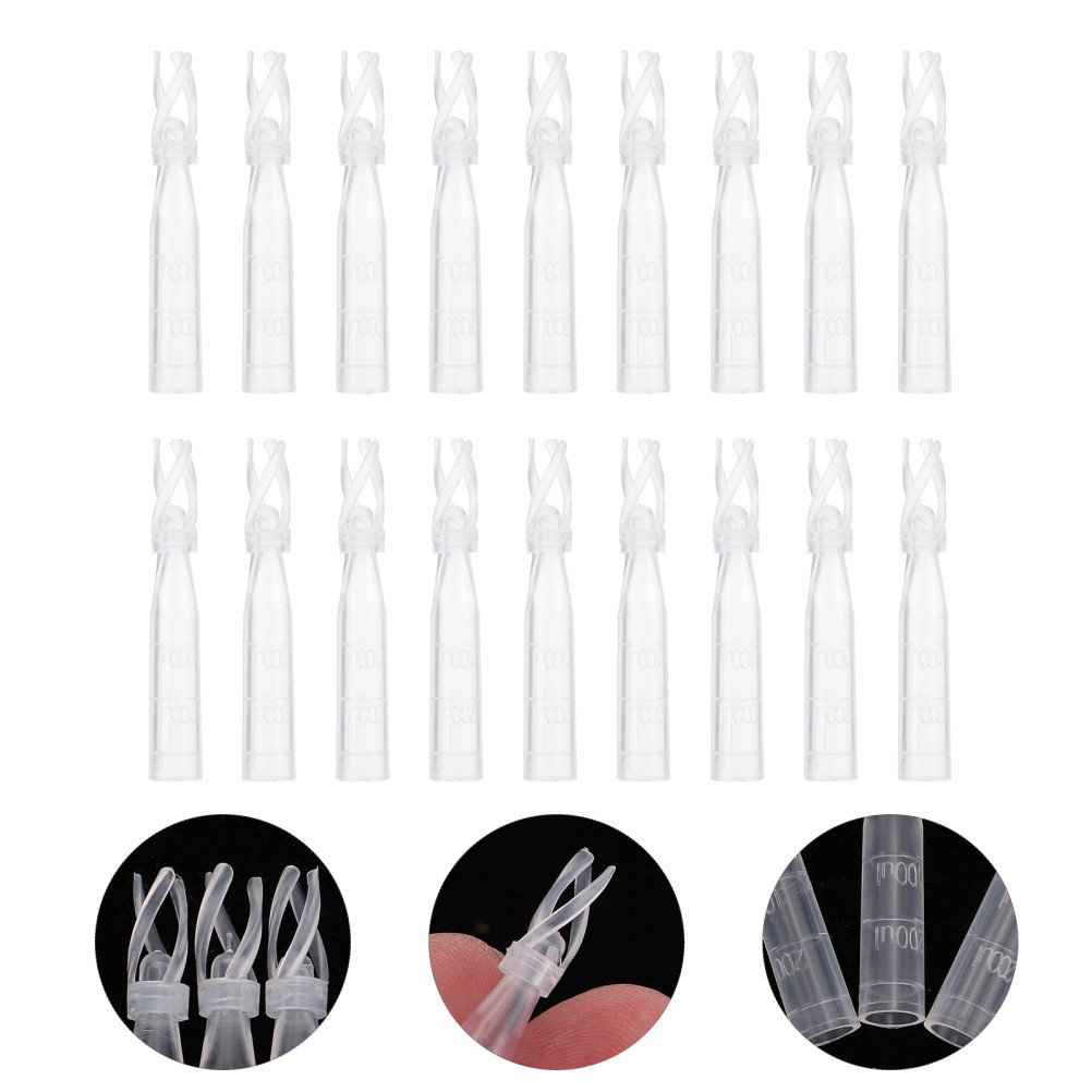 200 Pcs Test Tubes Hplc Vials Polyspring Insert Clear Labs Supplies