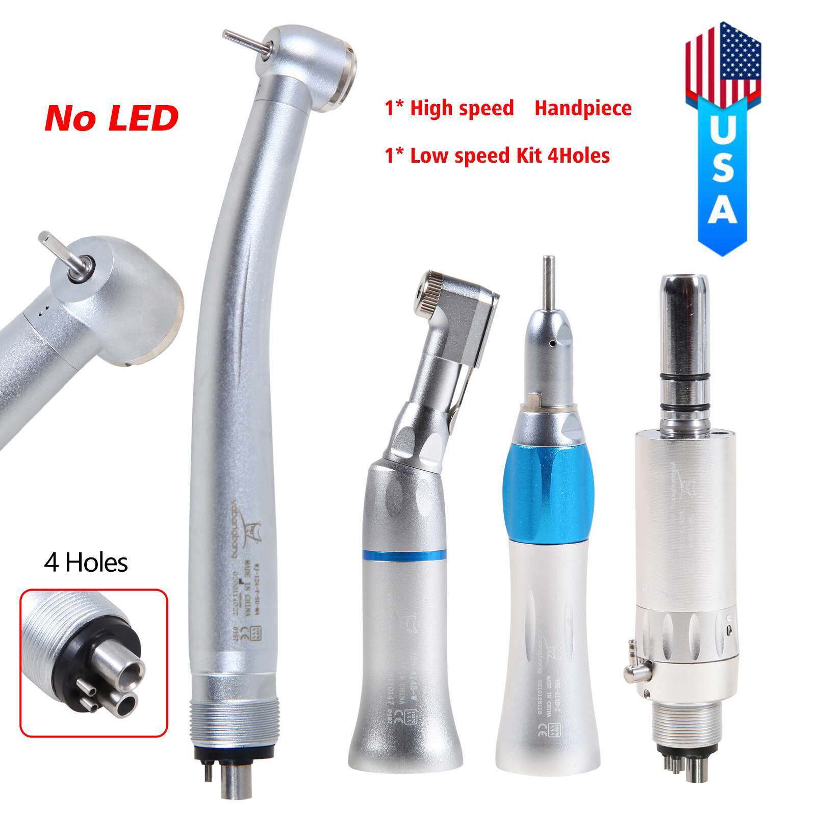 Yabangbang Dental High Low Speed Handpiece / Kit 2/4 Holes Air Turbine