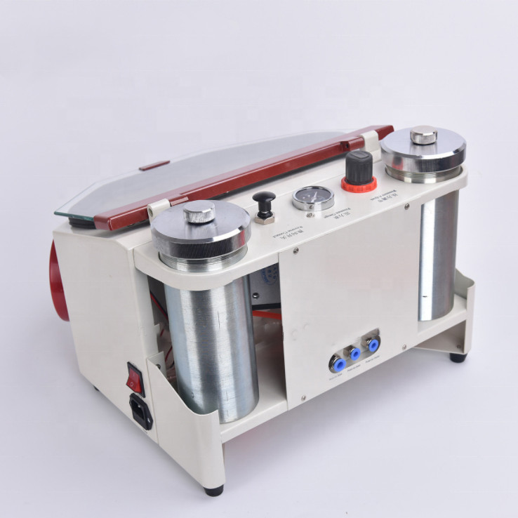Dental Lab Twin-pen Sandblaster Sandblast Machine with LED Light 2 Metal Tanks