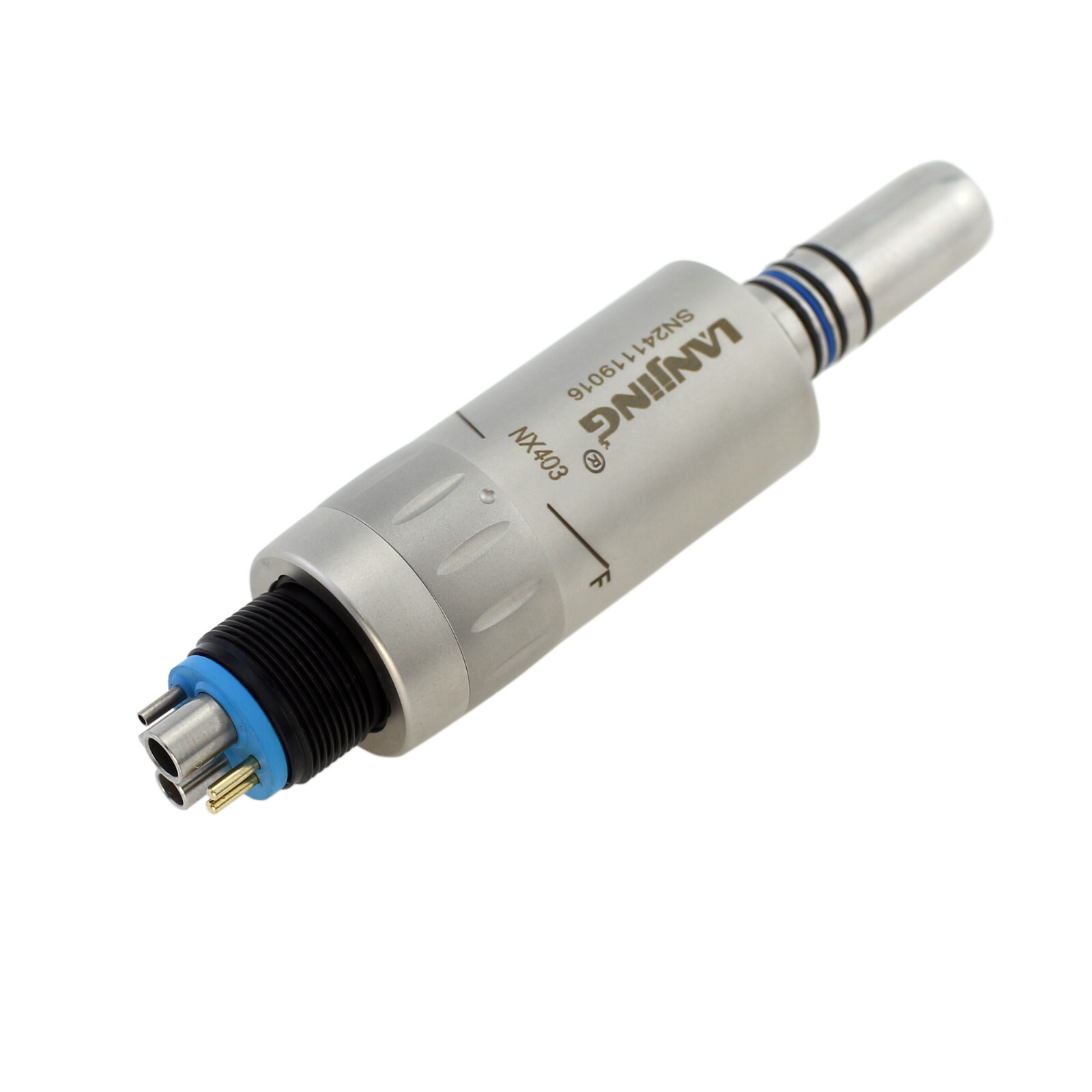Dental Mini Air Motor Low Speed Handpiece 4 Holes LED 6 Pin ISO E Type LANJING