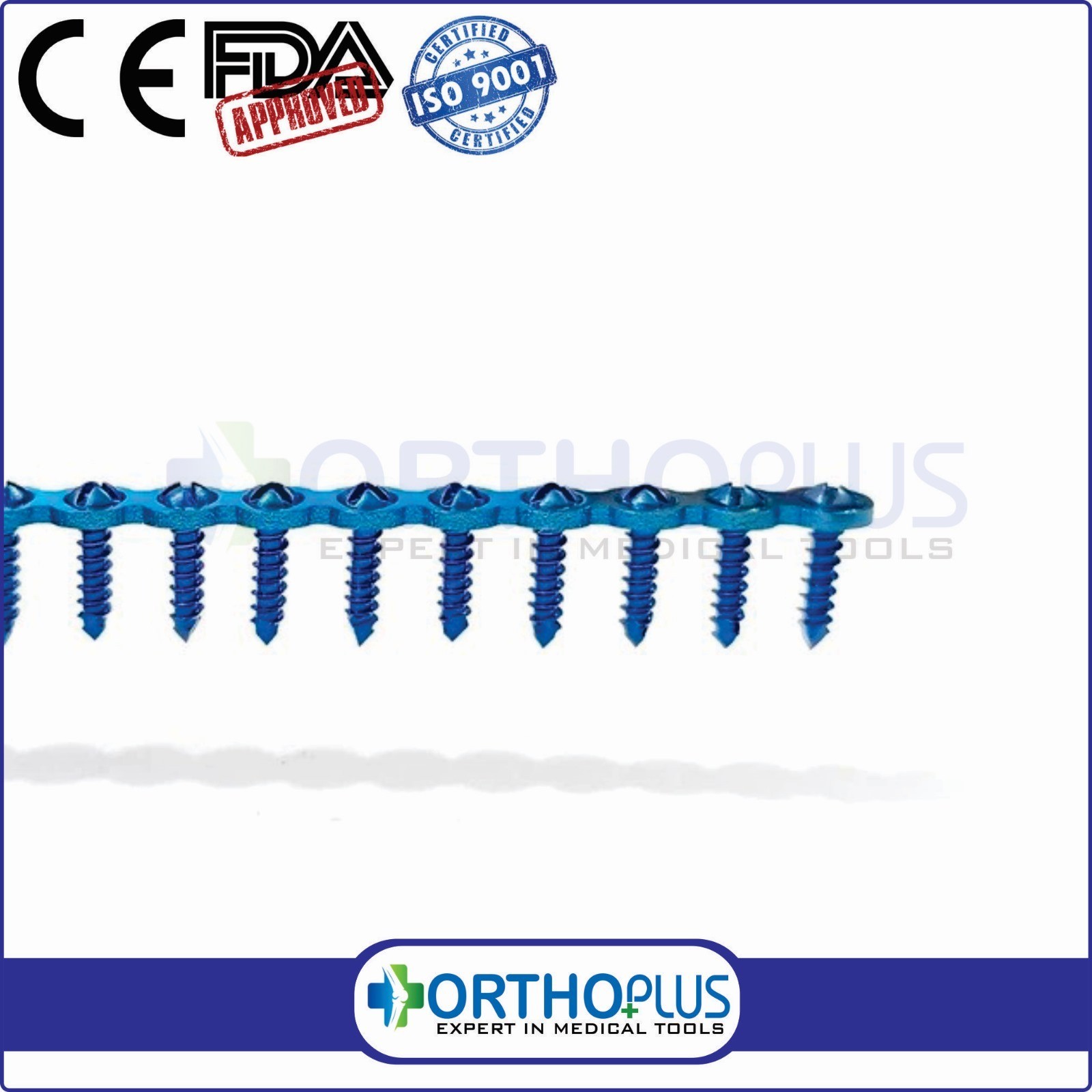 Maxillofacial 2.0mm 24H Plate (2pcs) with 50 screws titanium veterinary