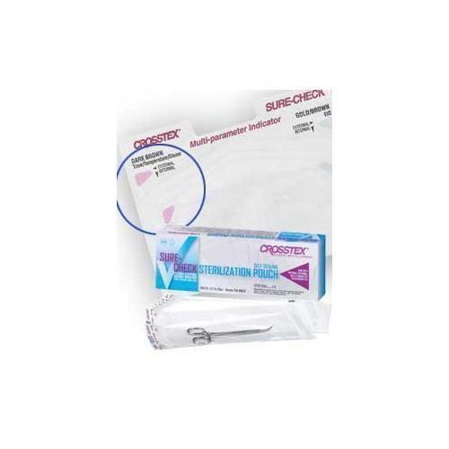 Crosstex Sure-Check 5-1/4″ x 6-1/2″ Sterilization Pouch 200/Bx. Self-Sealing