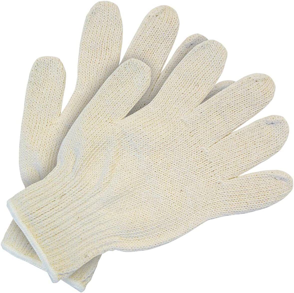 24 PACK ATERET Cotton Gloves, String Knit Liner, Polyester Cotton Works Gloves