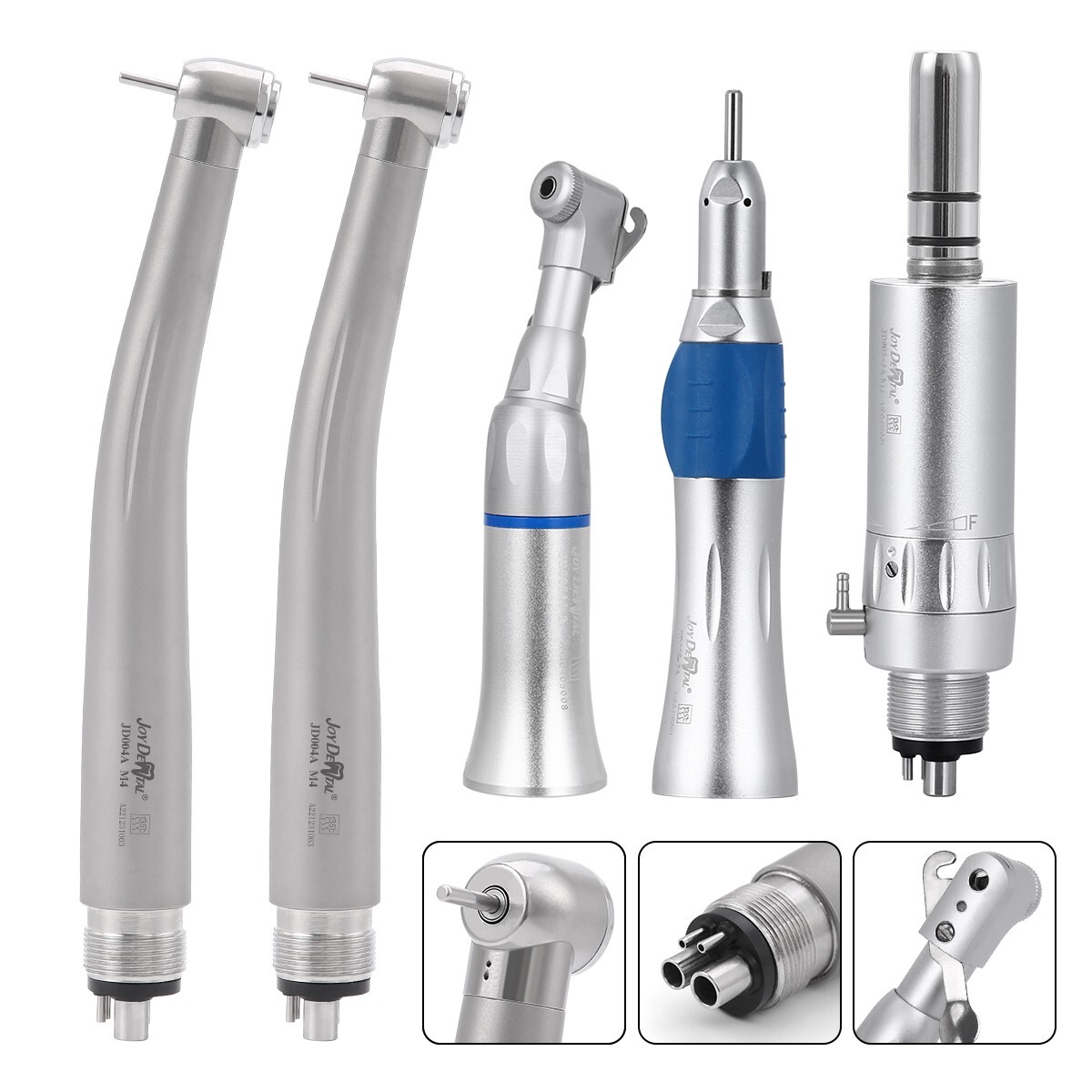 Portable Dental Delivery Unit Mobile Cart Air Compressor / Handpieces Kit 4Holes