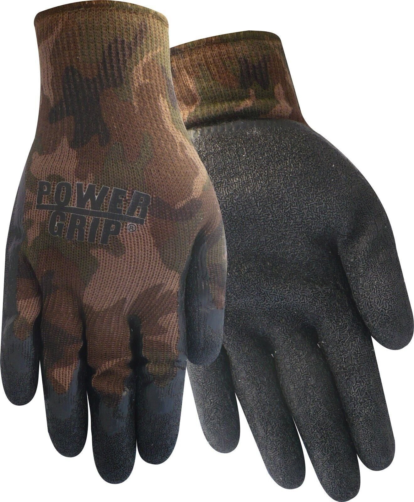 Red Steer Powergrip A302 Black Medium Cotton/Polyester Full Fingered Work &