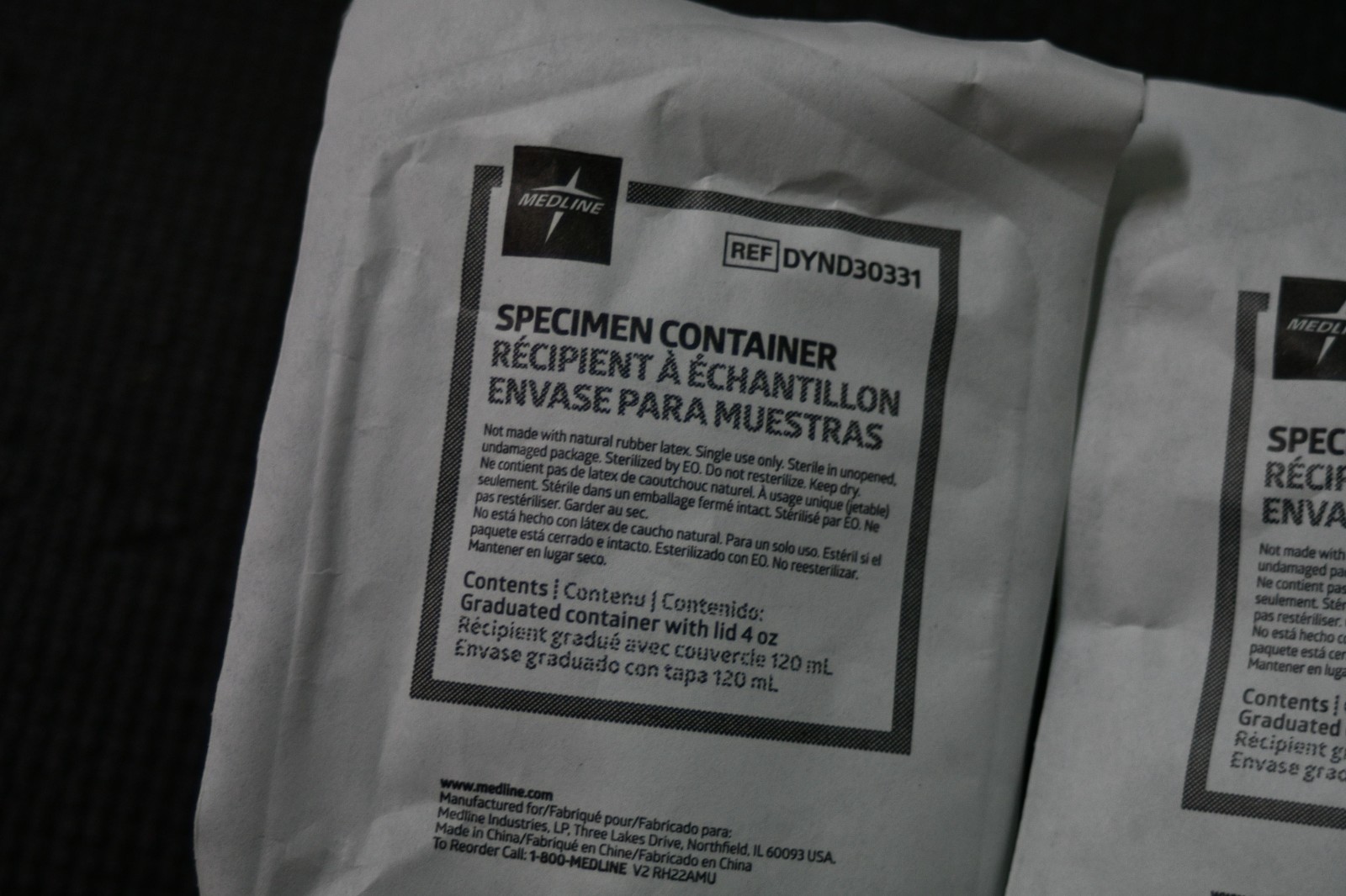Medline Specimen Containers DYND30331 Lot of 3