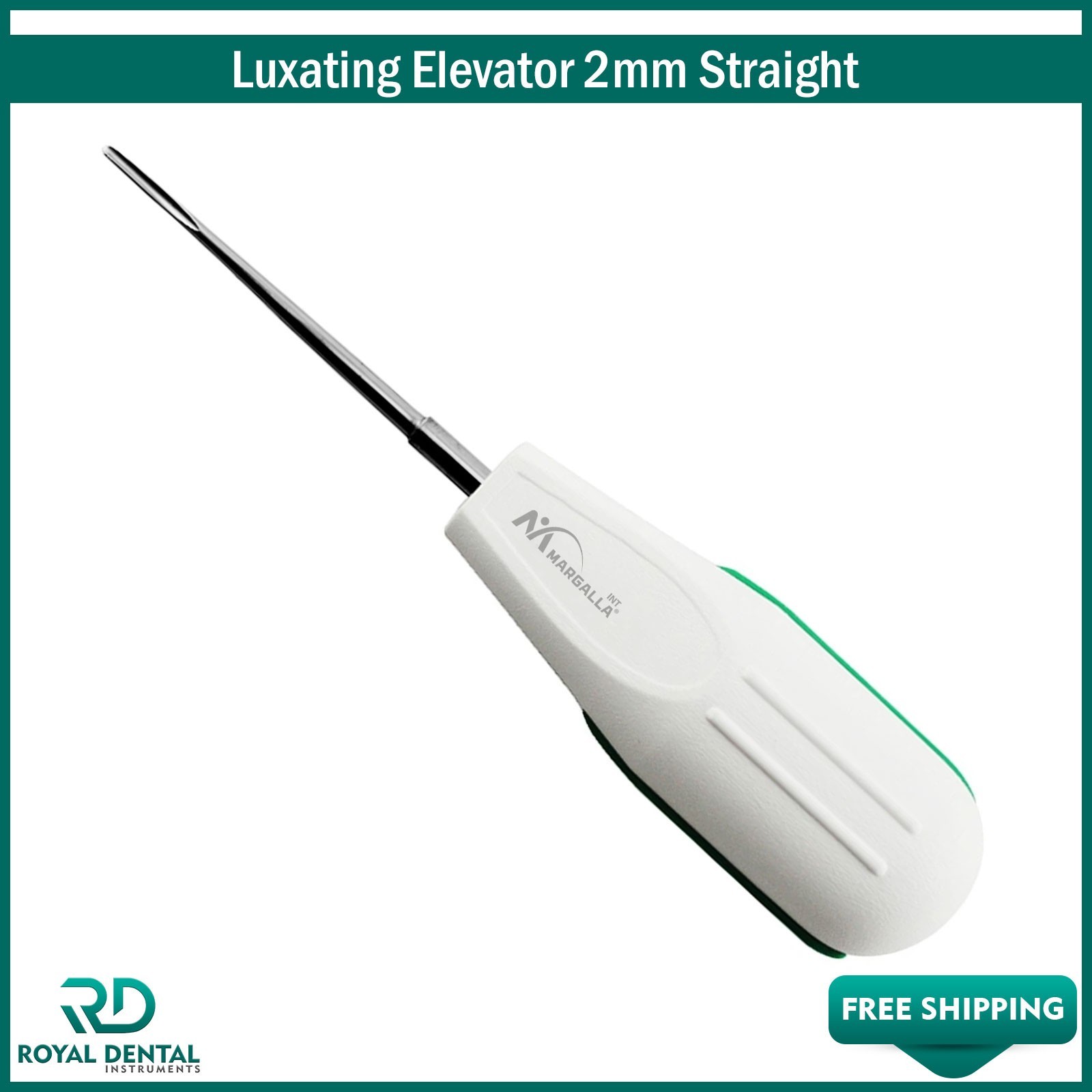White Dental Root Elevator 2 mm Straig Oral Surgery PDL Luxating Tooth loosening