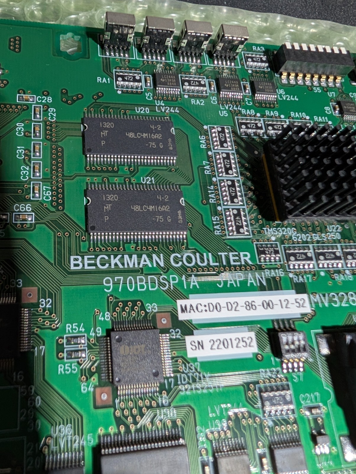 Beckman Coulter Control Board – 970BDSP1A – MV3280 – MU7159 – FAST SHIPPING @P11