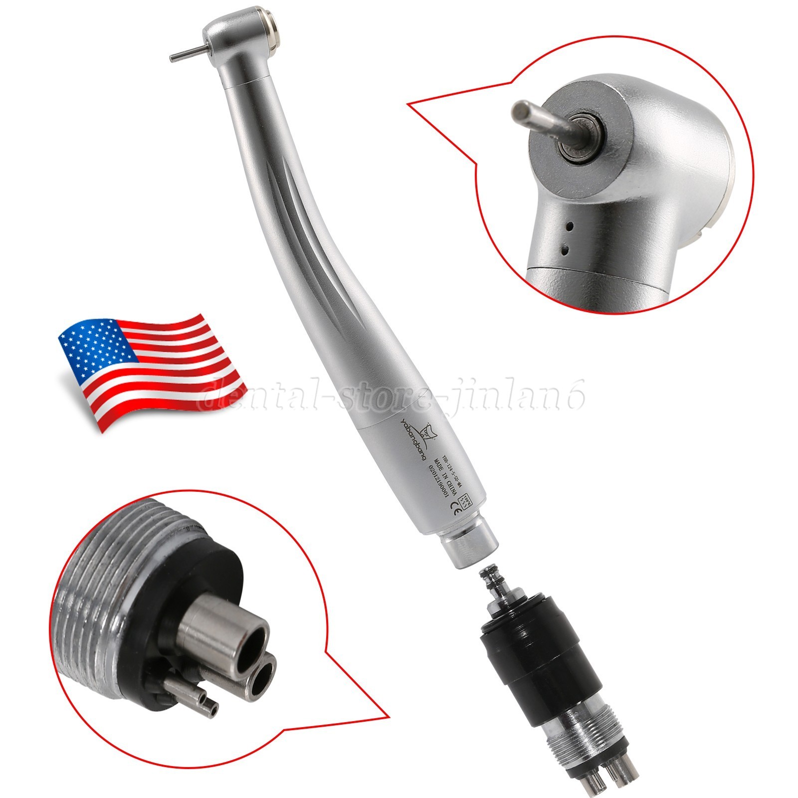 10 Pcs NSK Style Dental High Speed Turbine Handpiece+4 Hole Quick Coupling YBNK4