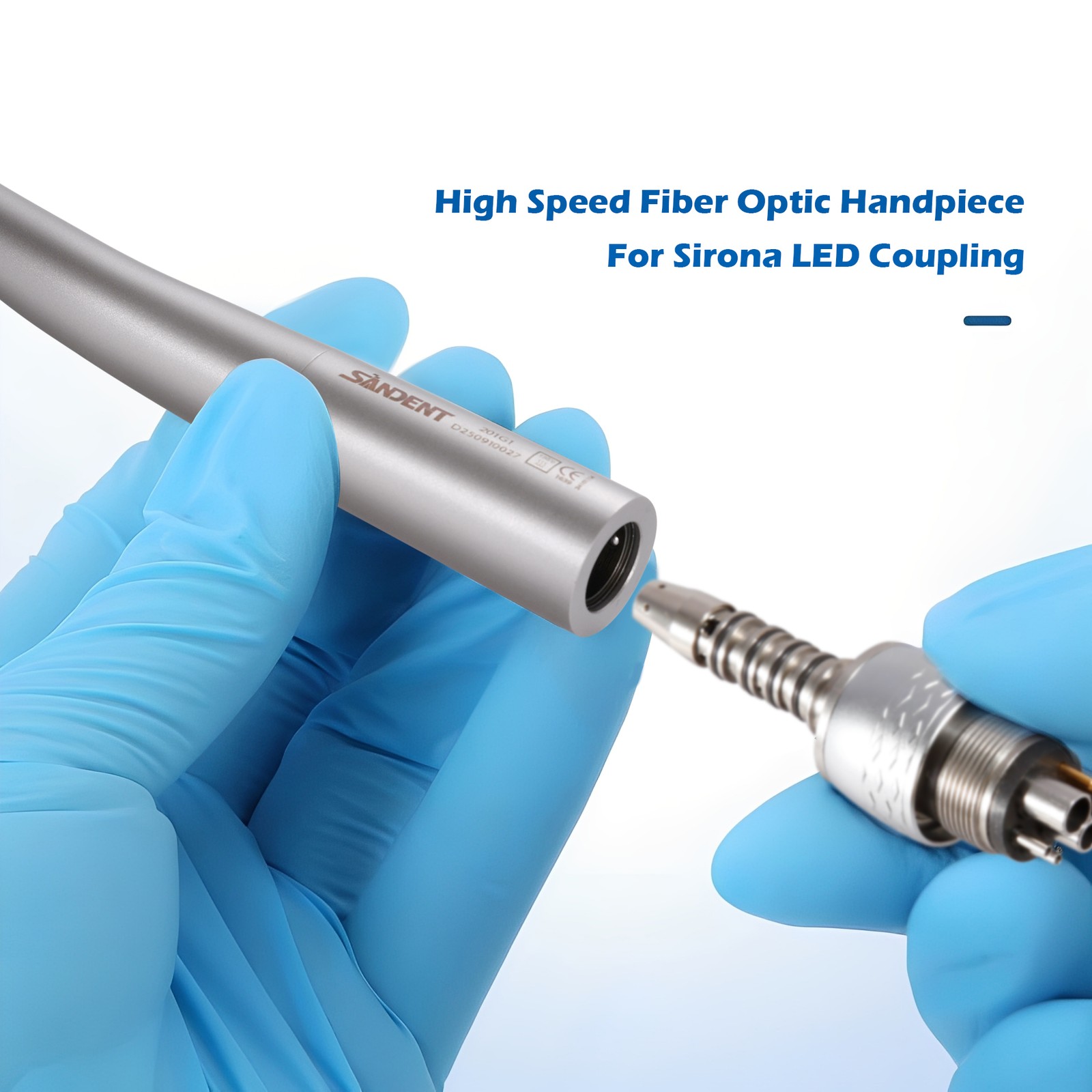 USA High Speed Handpiece Fiber Optic LED 4 way spray 4 air clean head Fit Sirona