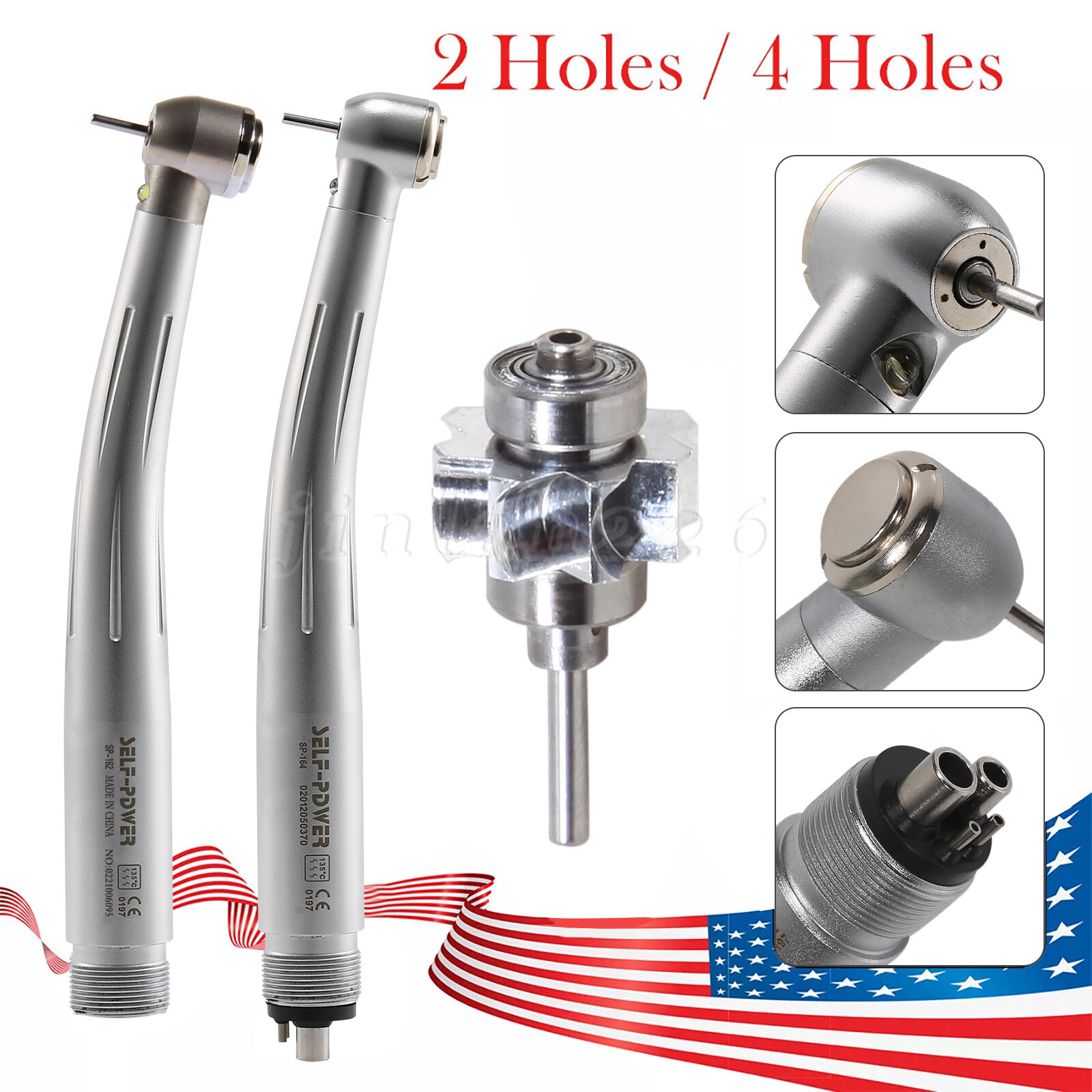 E-generator Dental LED Fiber Optic High Speed Handpiece SP-164/162 KaV Style