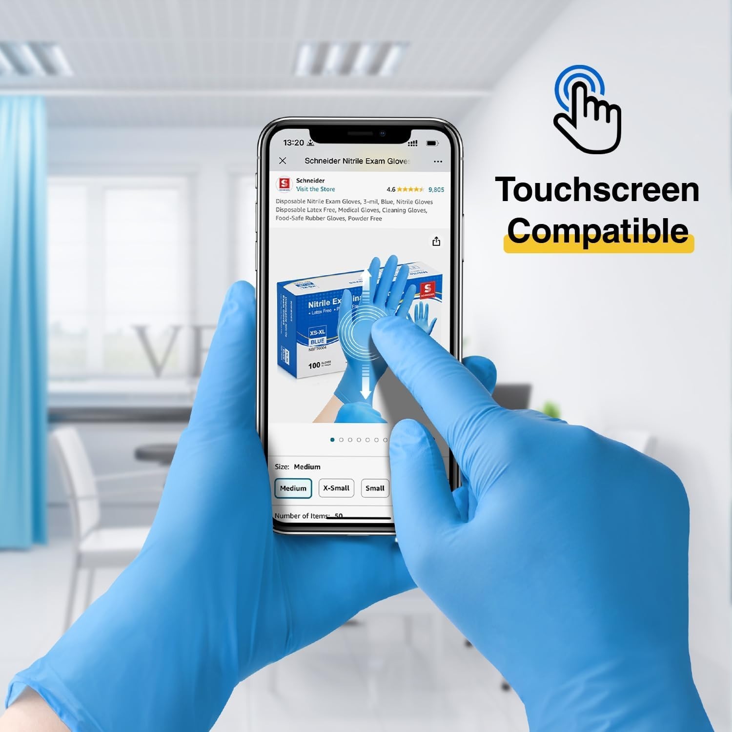 Enhanced Grip Disposable Nitrile Exam Gloves – 1000 Count, Perfect for All Tasks