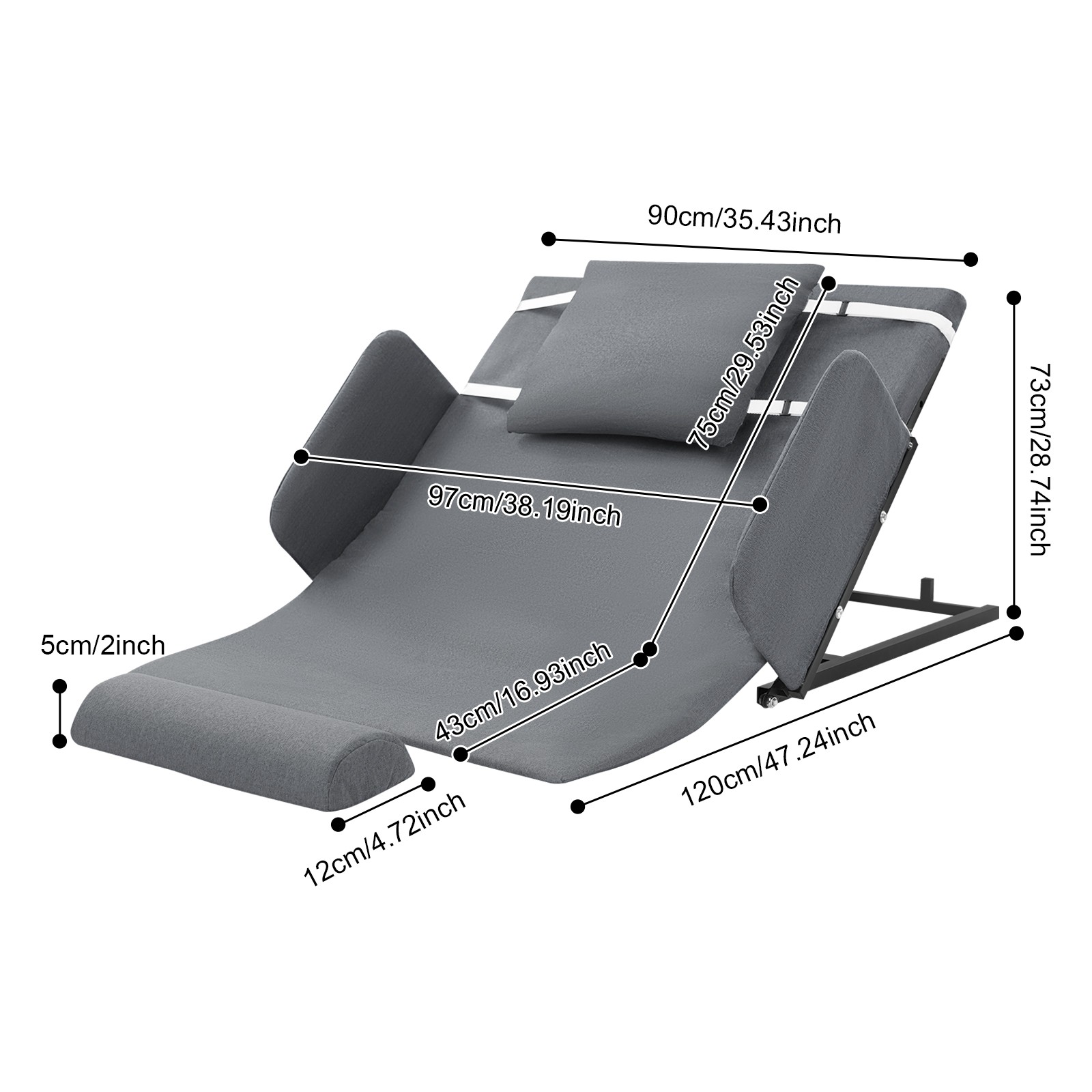 Electric Lifting Adjustable 10-80° Bed Back Rest Electric Auxiliary Backrest