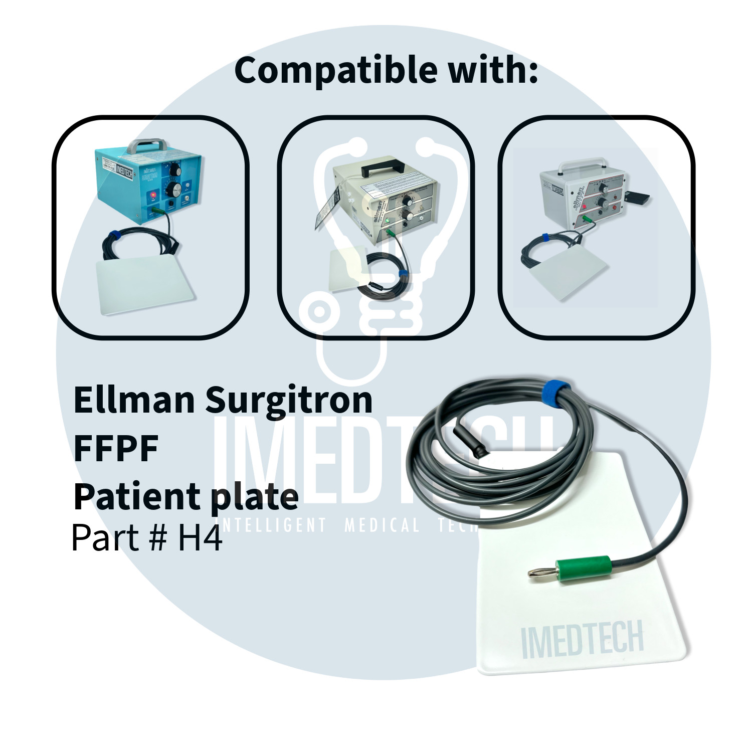 Ellman Surgitron FPPF Patient Plate antenna/ Ellman Surgitron H4 OEM Original