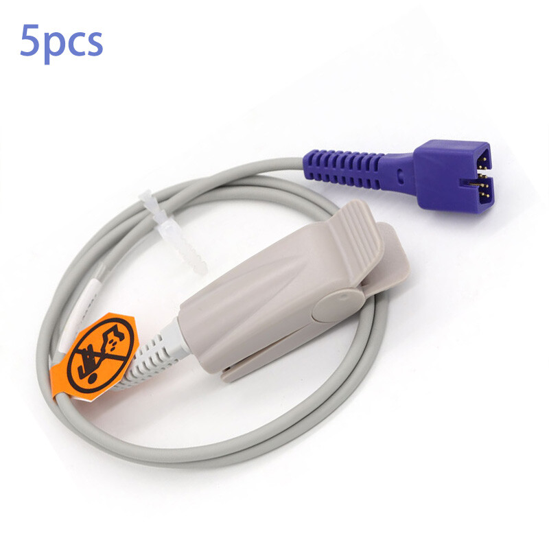 5Pcs Compatible For DS-100A Adult Finger Clip Oximax Spo2 Sensor 1M 9 Pin Oximax