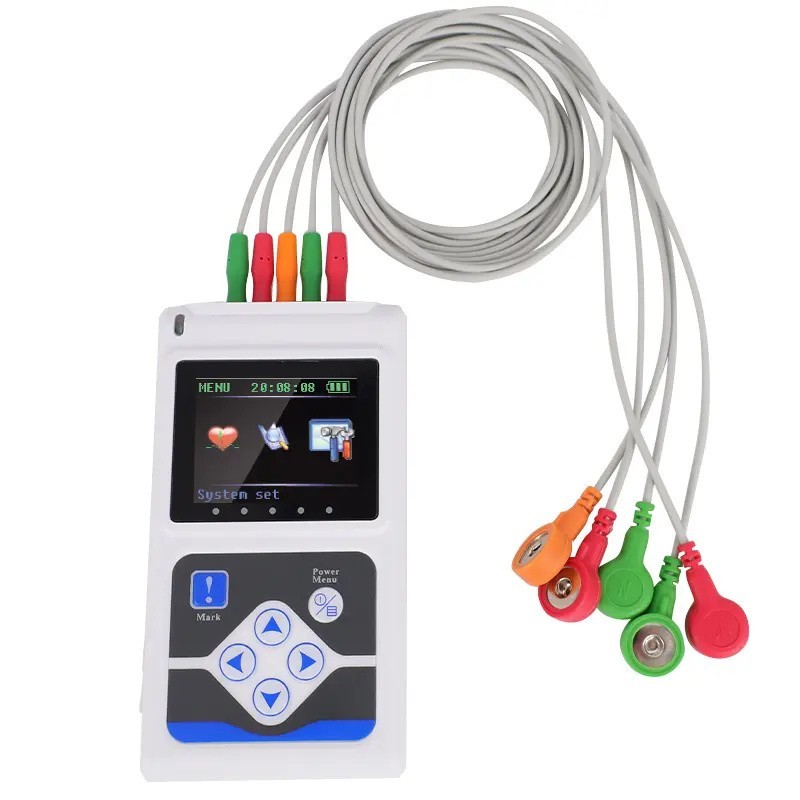 Digital 3 Channel ECG Holter 24 hours Dynamic EKG monitor ECG Machine Software