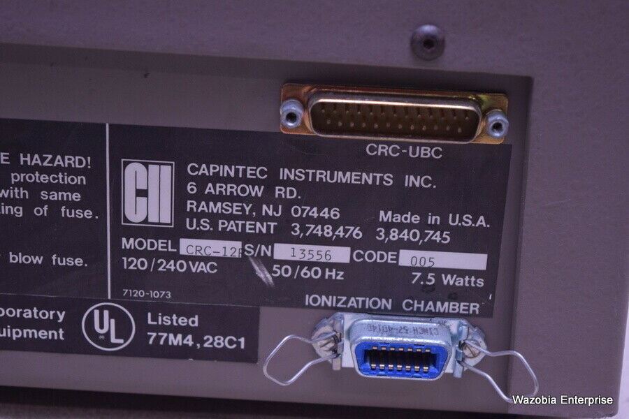 CAPINTEC INSTRUMENT MODEL CRC-12 LABORATORY DIGITAL RADIOISOTOPE CALIBRATOR