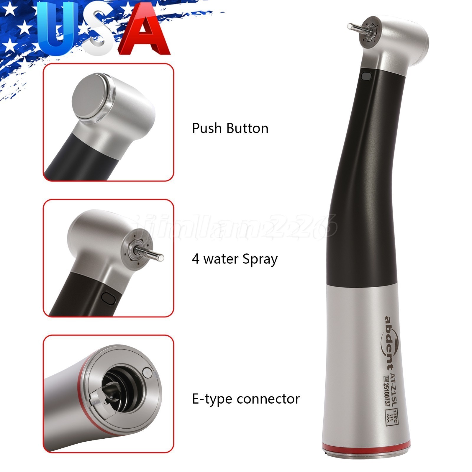 Dental 1:1/1:5/20:1 Fiber Optic LED Increasing Contra Angle Handpiece