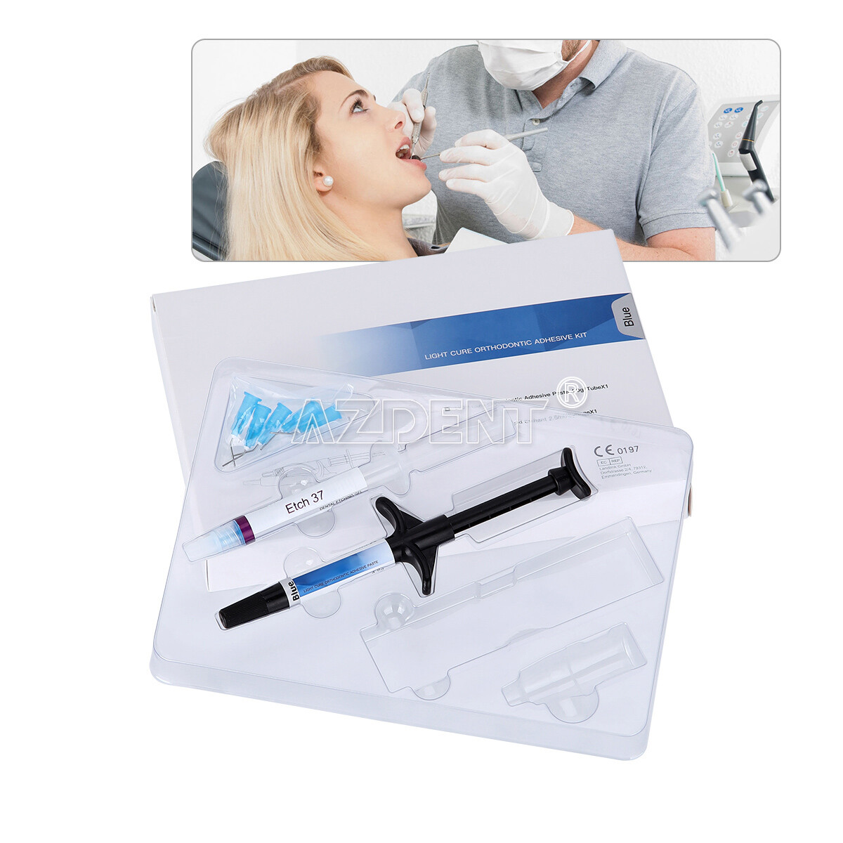 Dental Light Cure Orthodontic Adhesive Paste 37% Acid Etchant Etching Gel Dentex
