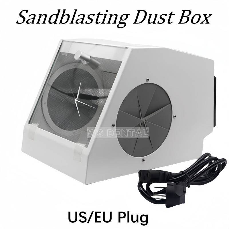 Dental Grinding Polishing Box LED Sandblasting Dust-proof Case Lapping Protector
