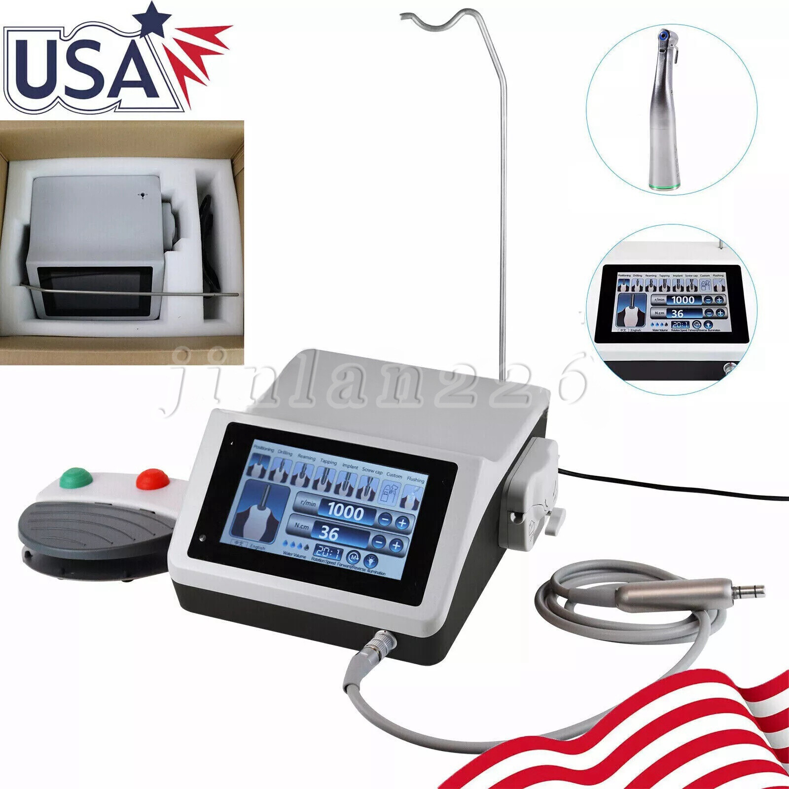 Dental Surgical Implant Motor Brushless+20:1 Handpiece