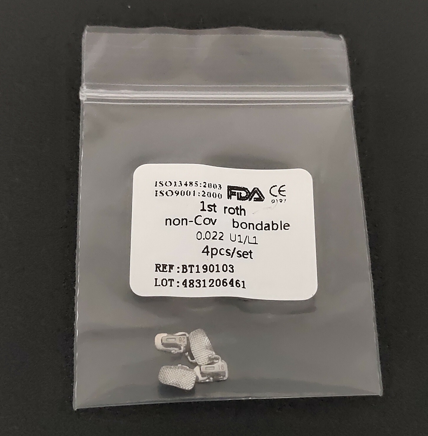 50Sets Dental Buccal Tubes Roth Mbt 1st 2nd U1/L1 0.022 Non-Cov 200 Pieces