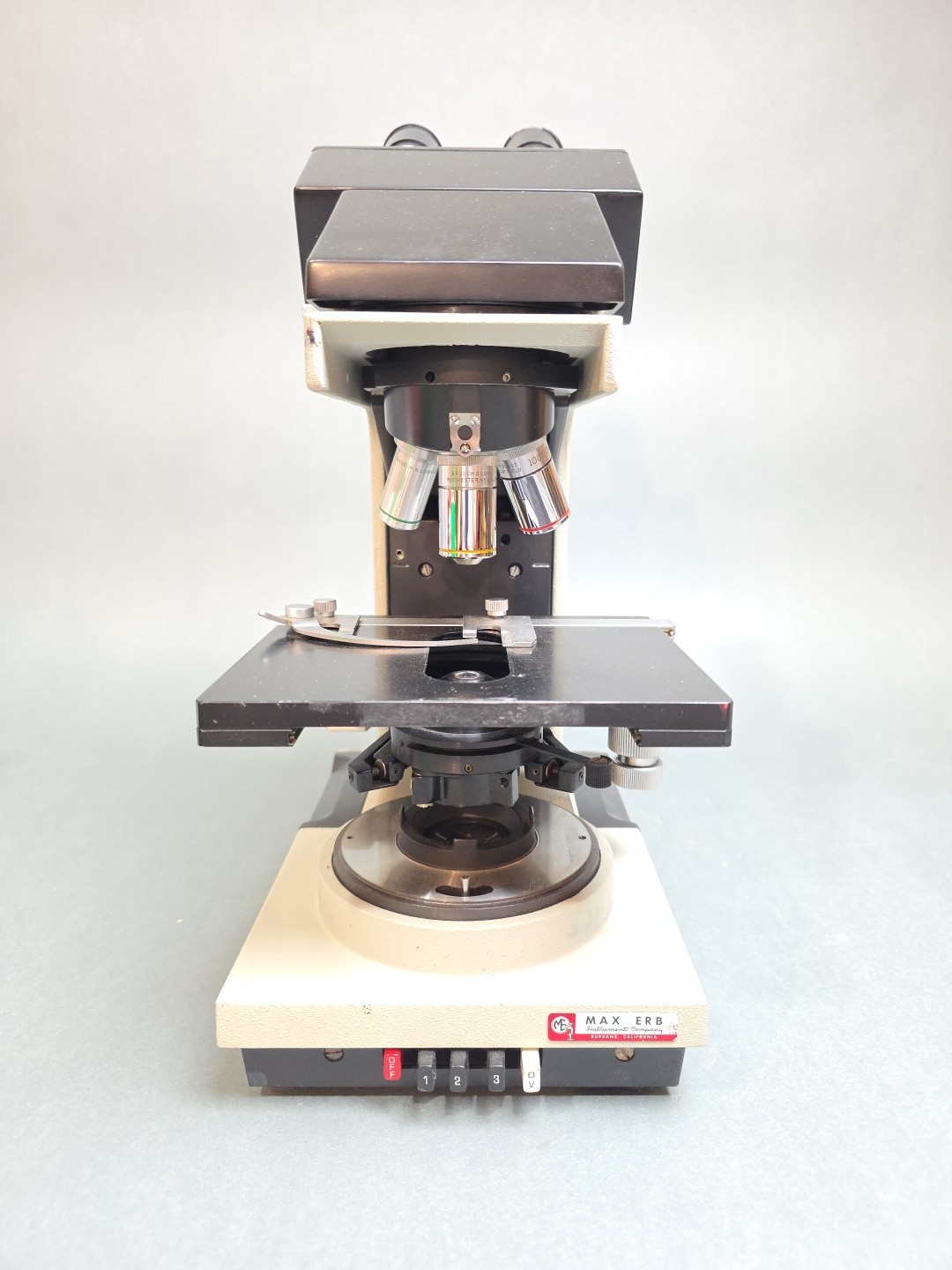 Bausch and Lomb Balplan Binocular Microscope – 5x 10x 40x 100x Objectives
