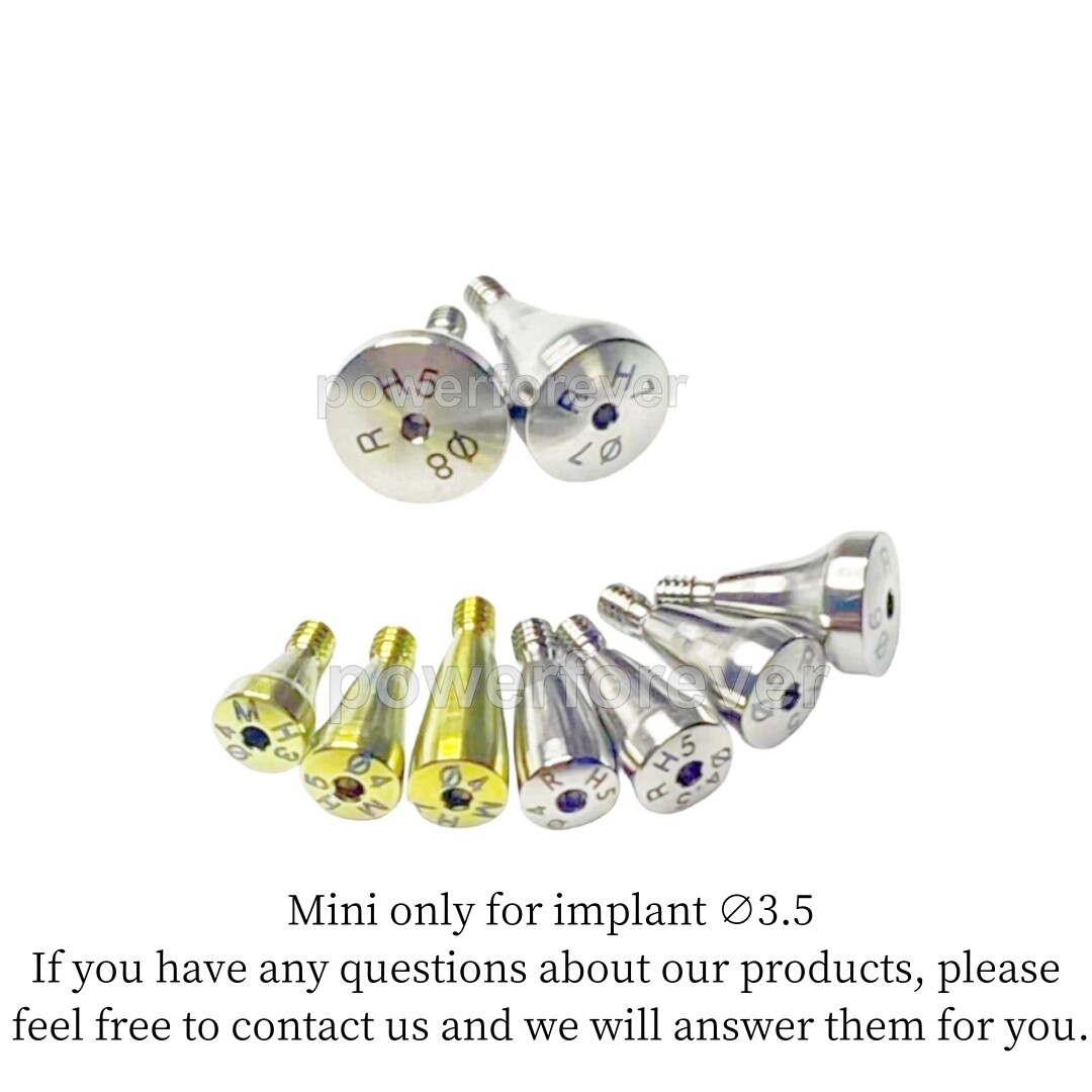 Dental Caps Healing Abutment Cap Mini Regular Platform Titanium Fits OH