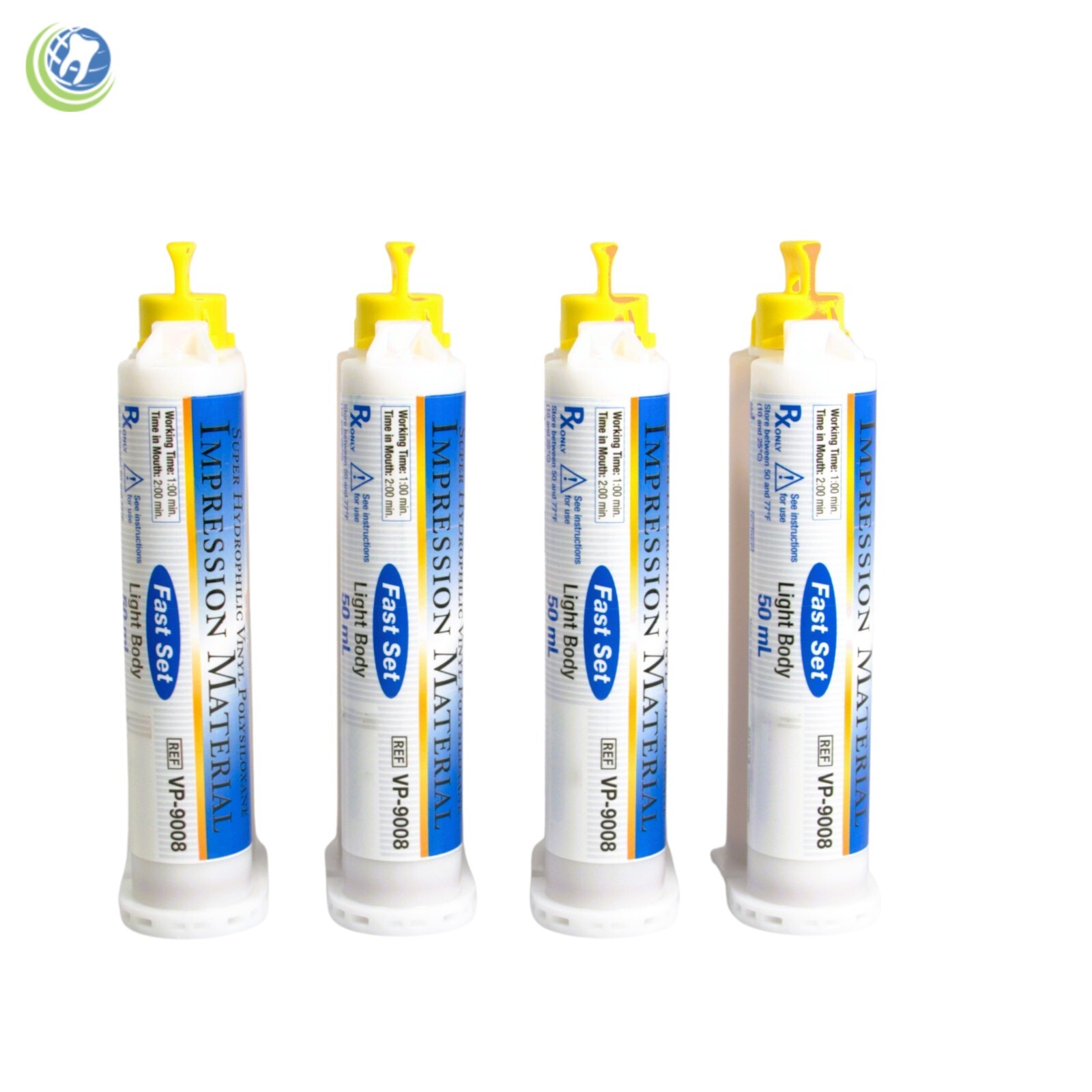 DEFEND VINYL VPS DENTAL IMPRESSION MATERIAL FAST SET LIGHT BODY 4 CARTRIDGES