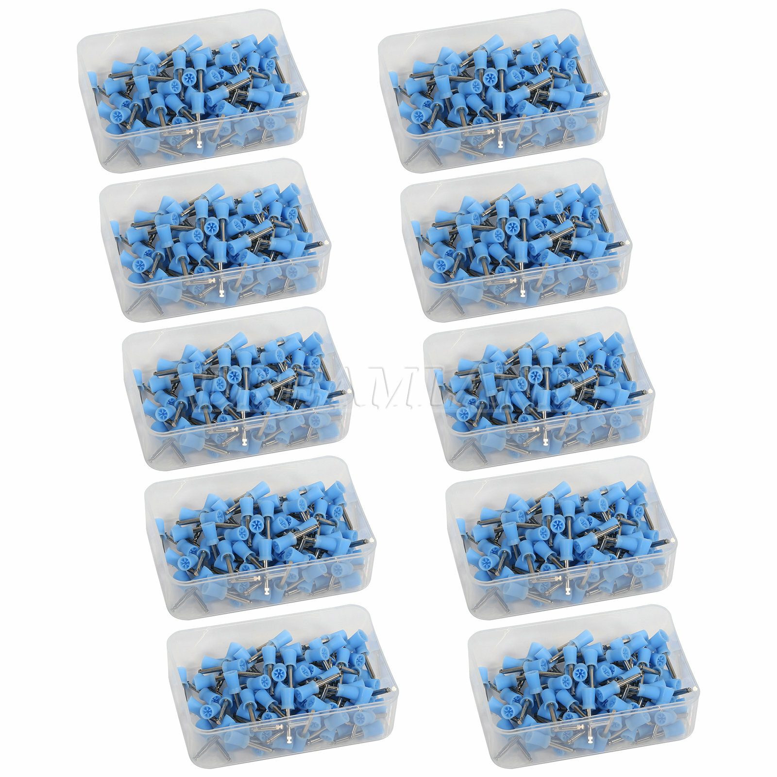 Dental Prophy Tooth Polishing Cups brushes Latch-Type Rubber Blue polish USA-LOT