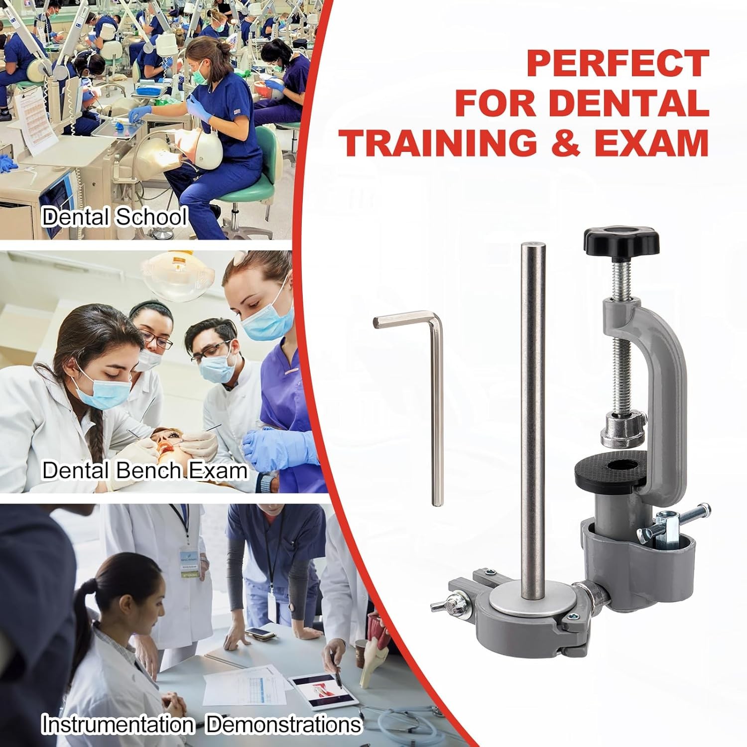 USA Dental Typodont Dentoform Mounting Pole Fits Kilgore Nissin Columbia Frasaco