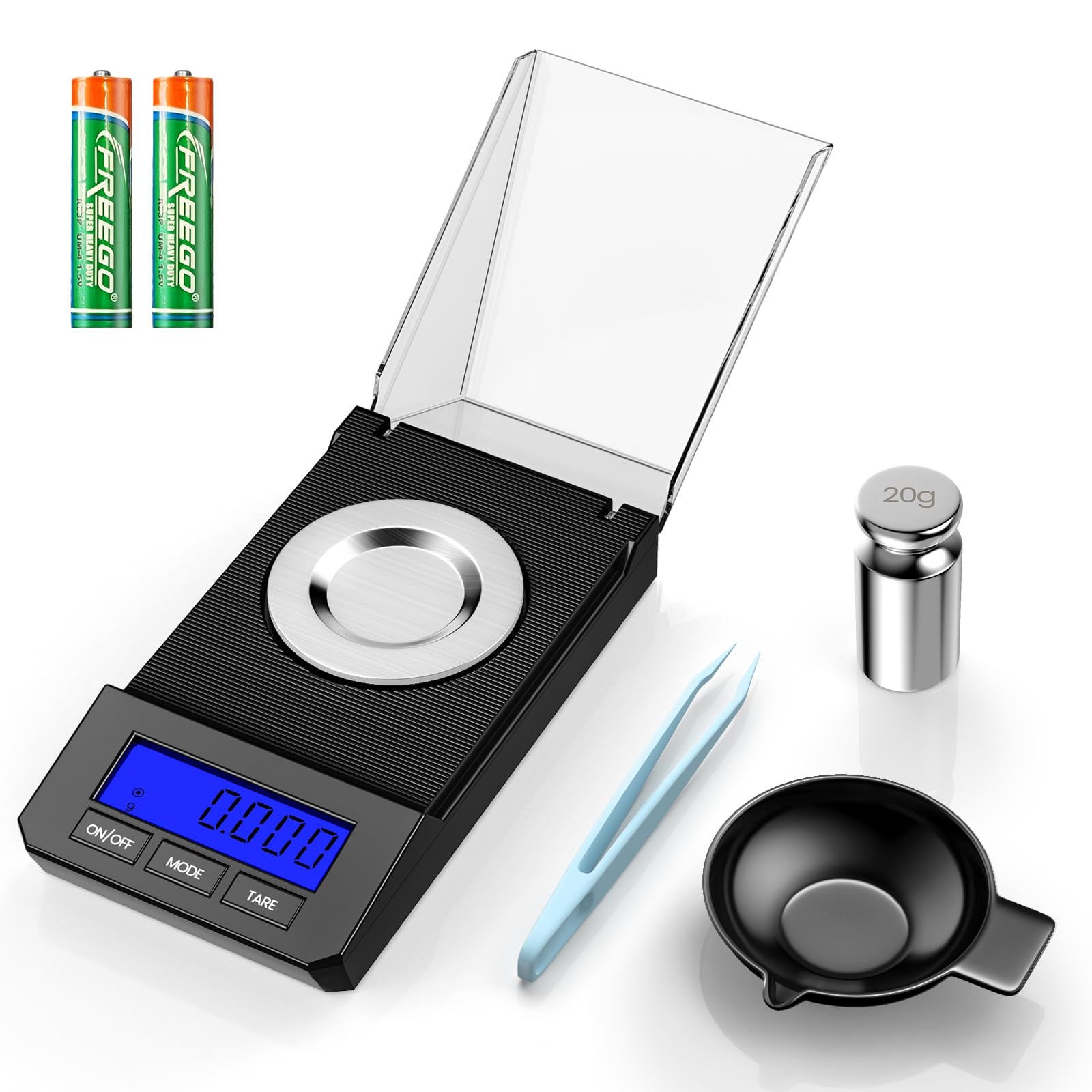 50g/0.001g Precision Digital Scale for Jewelry, Powder, Medicine with Accesso…