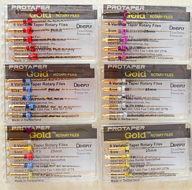 Dentsply Protaper Gold Rotary Files Tulsa Assorted Endodontics 21mm/25mm/31mm