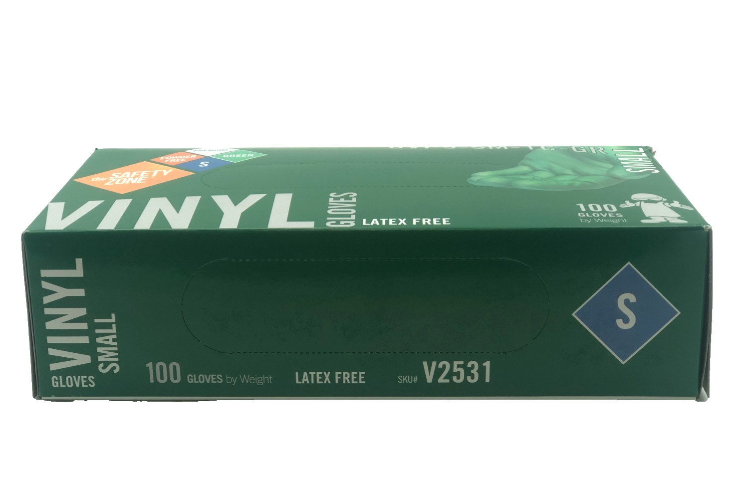 New Safety Zone GVP9-MD-1C-BL Vinyl Gloves Small Green 1000 Case Powder Free