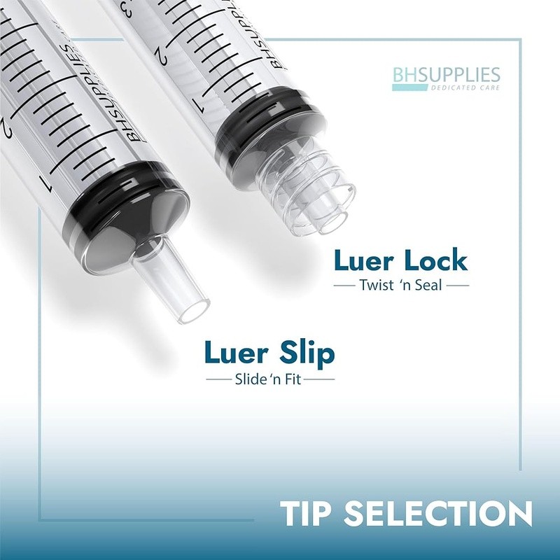 Sterile Luer Lock Syringes 1ml Pack of 100 Single Use Medical Industrial