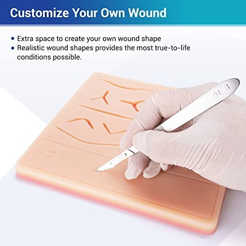 Suture Practice Kit for Medical Students – 32 Piece Set with Extra Large Pad & T