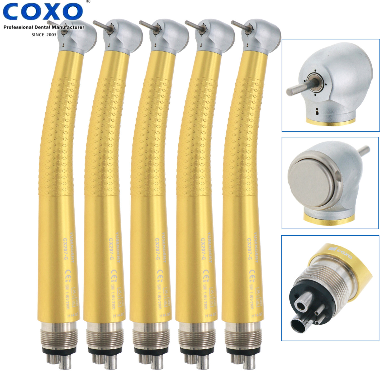 COXO Dental NSK Style High Speed Handpiece 4Hole Air Turbine CX207-C Standard