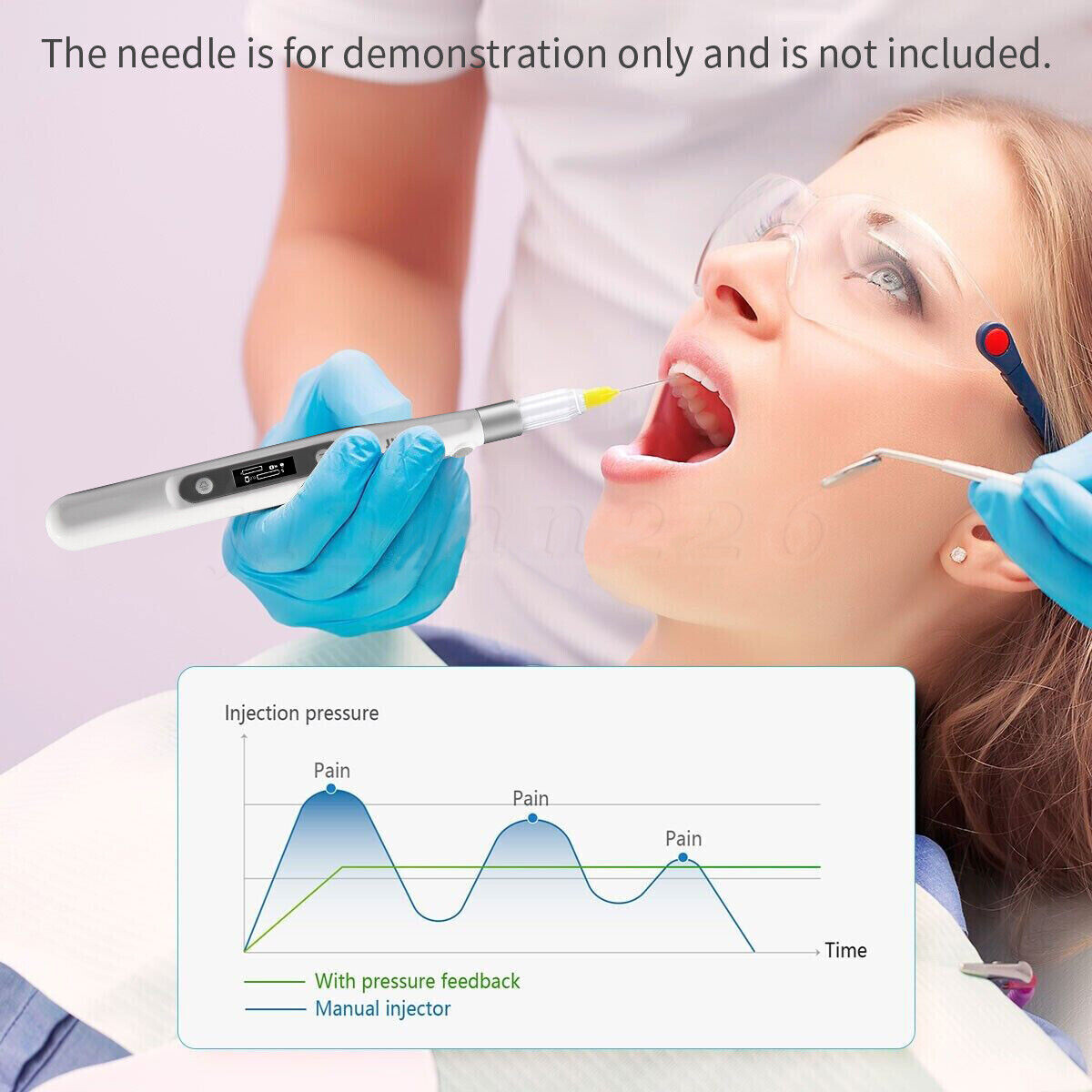 Dental Anesthesia Injector Wireless Oral Local Injection LCD Display