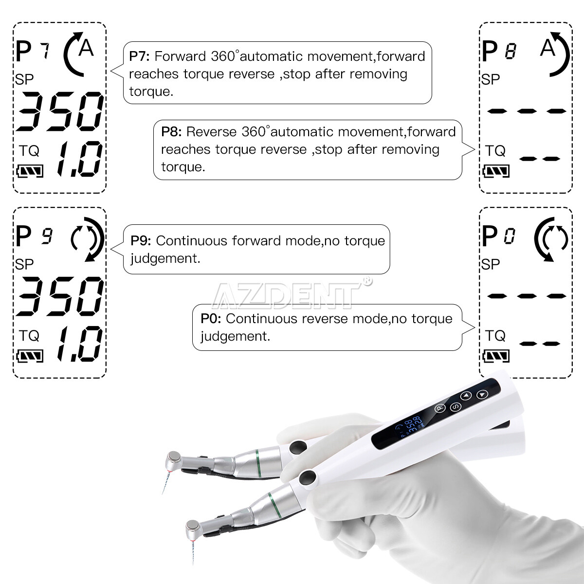 Dental Electric Hygiene Prophy Handpiece /Wireless 16:1 LED Endo Motor