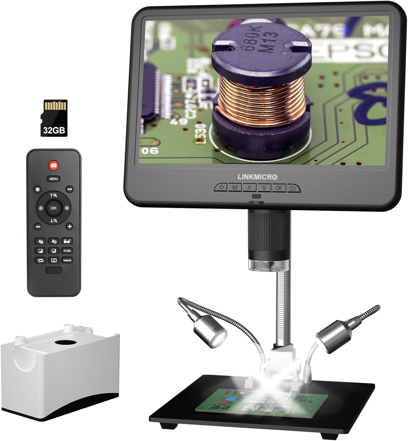 LM210 10.1” LCD Coin Digital Microscope Full View for Error Coins, Soldering